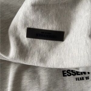 Fear of God Essentials Light Gray Hoodie